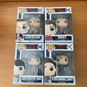 Lot of 4 Stranger Things Funko Pops